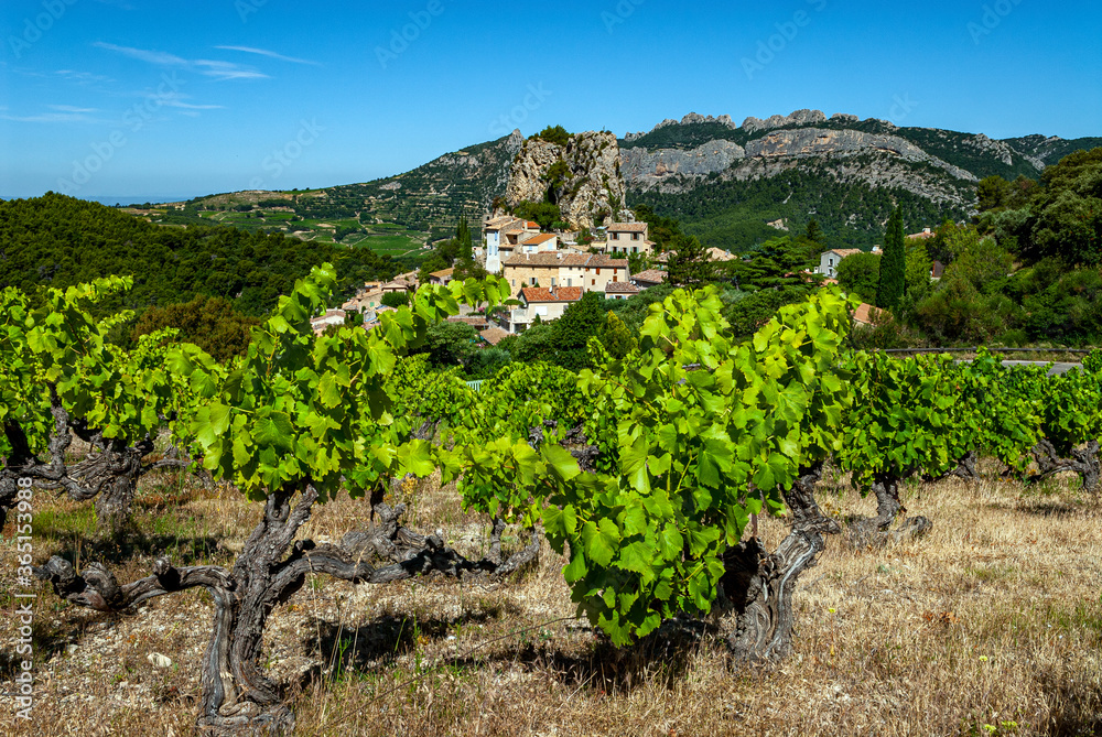 Le village de La Roque Alric dans le département du vaucluse en Provence, en France