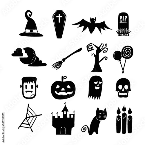 set of halloween icons