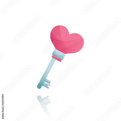 heart shaped key