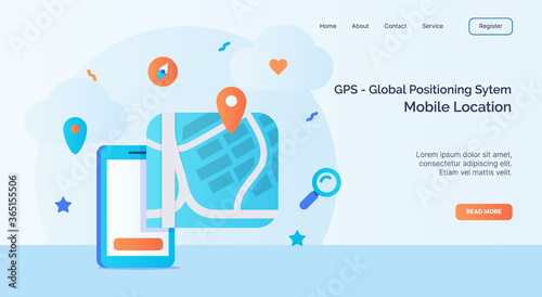 gps global positioning system for mobile location tracking device for web website home homepage landing template