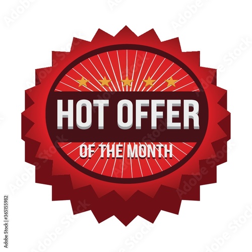 hot offer of the month label