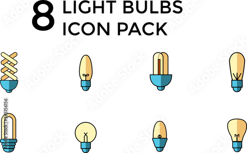 Light bulbs icon pack   sets 