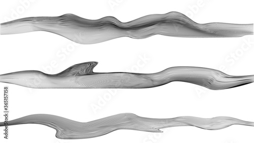 Abstract flow lines background . Fluid wavy shape .Striped linear pattern . Music sound wave . Vector illustration