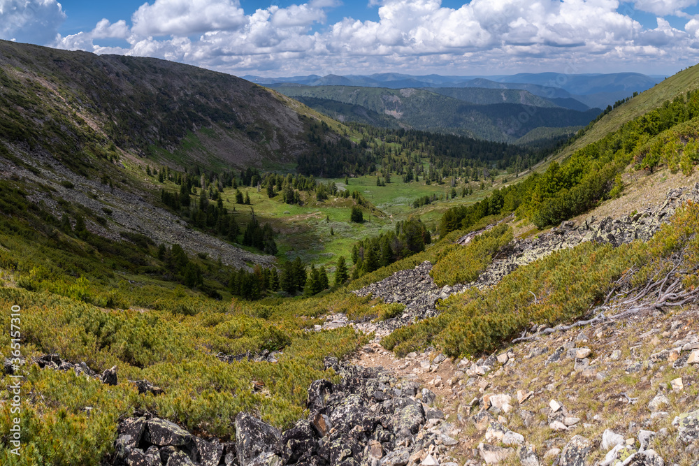 Naklejka premium Beautiful valley in Hamar-Daban mountains