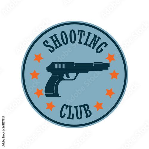shooting gun logo for shooting club, vector illustration