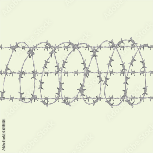 barbed wire symbol. vector illustration