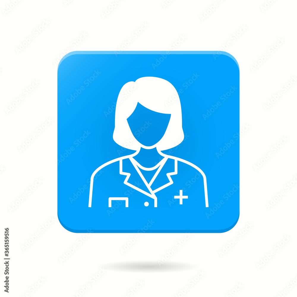 Doctor - vector icon. Illustration isolated. Simple pictogram. Doctor - vector icon. Illustration isolated. Simple pictogram.