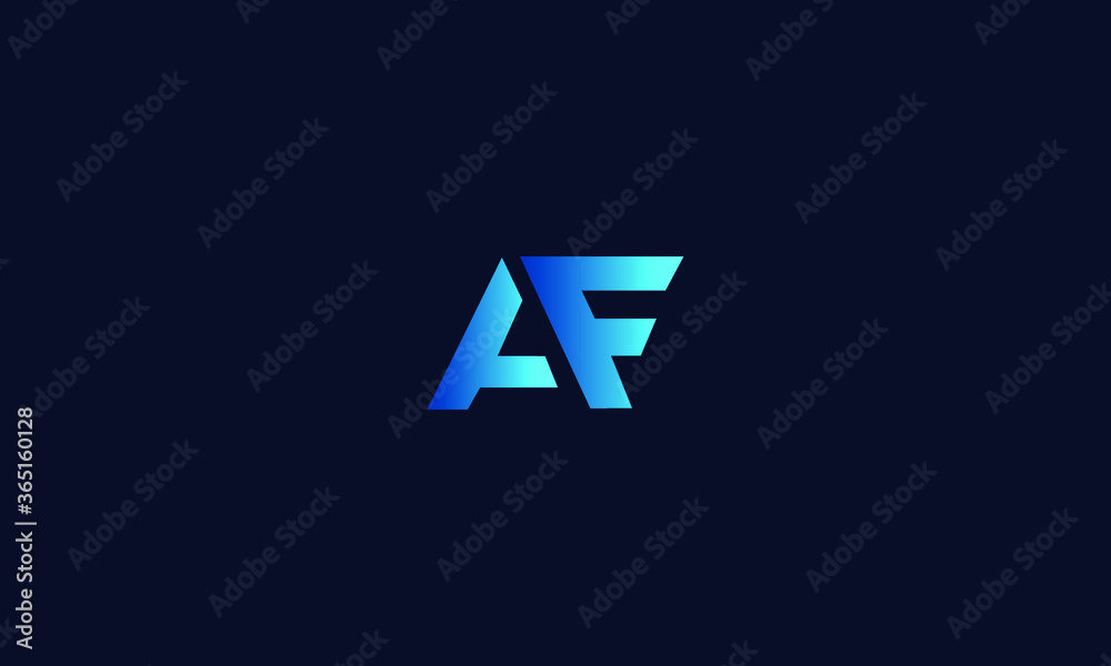 Abstract, Creative, Minimal and Unique Alphabet letters AF, FA logo Abstract, Creative, Minimal and Unique Alphabet letters AF, FA logo