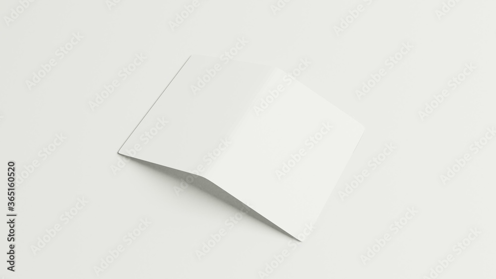 A6 Bi-Fold Brochure Mockup-3D illustration A6 Bi-Fold Brochure Mockup-3D illustration
