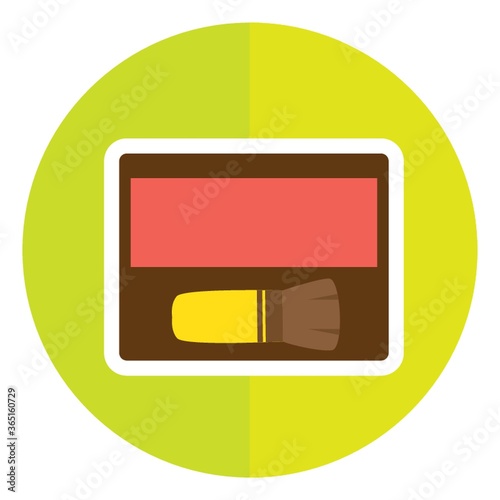 compact powder and blusher brush