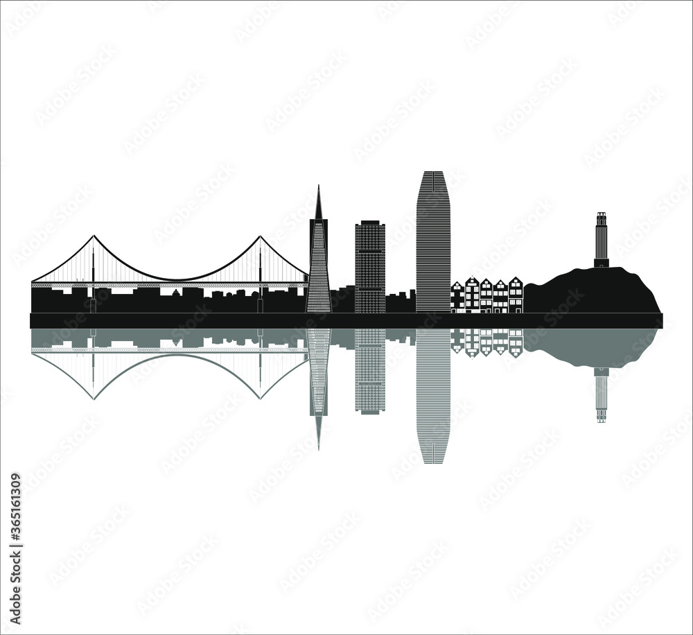 Obraz premium San Francisco Skyline United States City