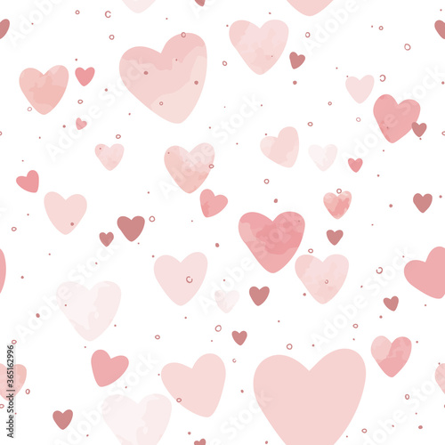 Vector pattern of pink hear...