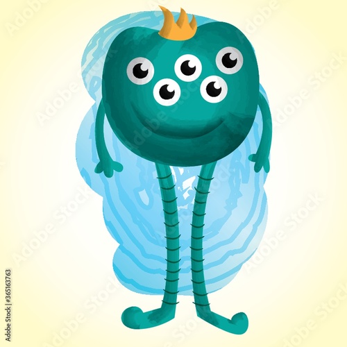 cute monster cartoon