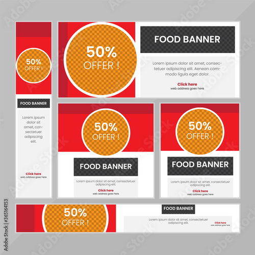 Food   Restuaruant Concept web Bannar set Design.