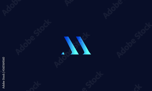 Abstract, Creative, Minimal and Unique Alphabet letters AA logo