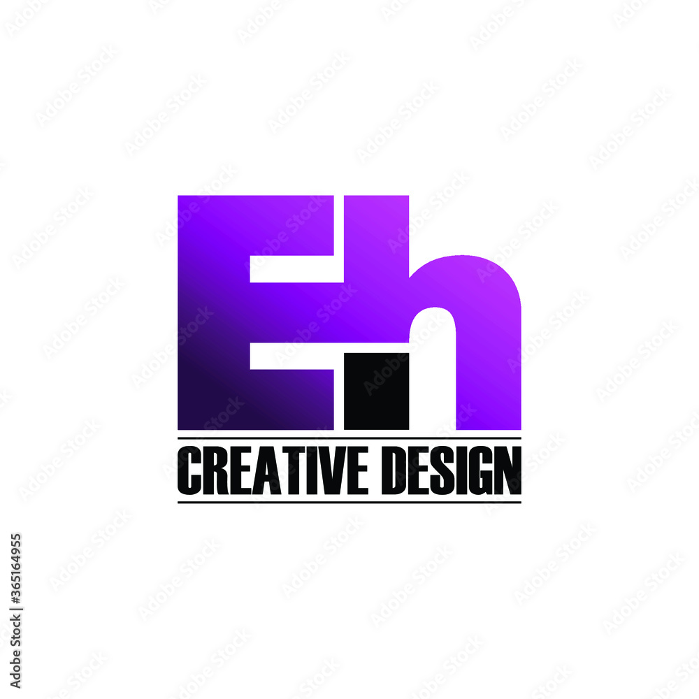 Letter EH simple logo design vector. monogram logo vector illustration Letter EH simple logo design vector. monogram logo vector illustration