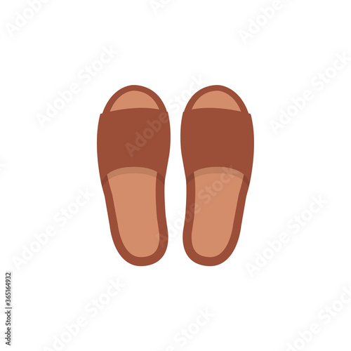 Flat Slippers  home Slippers icon  piece of cheese icon  vector illustration isolated on white background