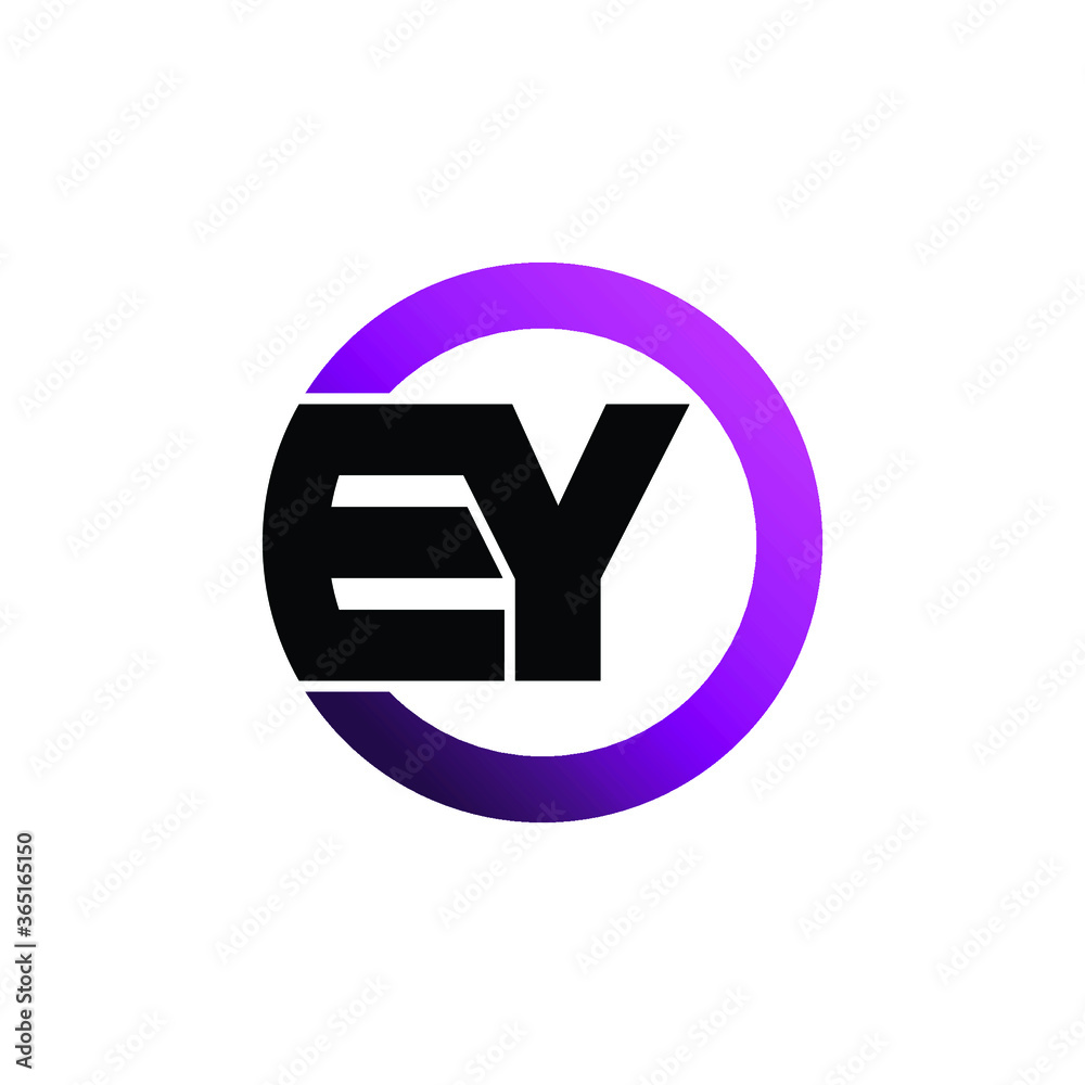 Letter EY simple logo design vector. monogram logo vector illustration Letter EY simple logo design vector. monogram logo vector illustration