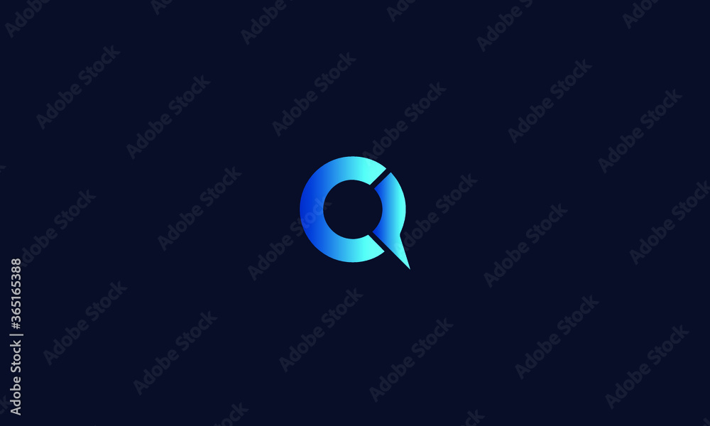 Abstract, Creative, Minimal and Unique Alphabet letters CQ, Q logo Abstract, Creative, Minimal and Unique Alphabet letters CQ, Q logo