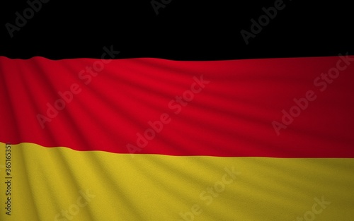 Germany Flag  Floating Fabric Flag  Germany  3D Render