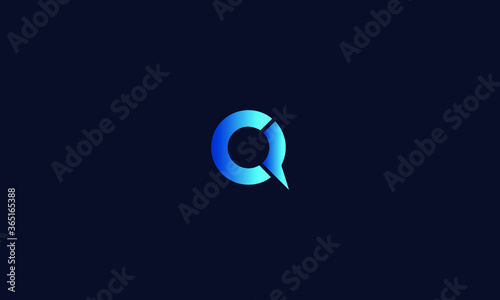 Abstract, Creative, Minimal and Unique Alphabet letters CQ, Q logo