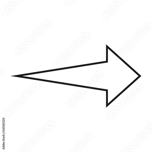 Vector arrow isolated on white background.