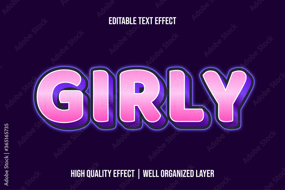 Girly Pink Text Effect Style