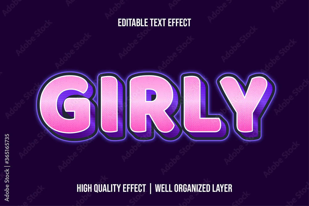 Girly Pink Text Effect Style Girly Pink Text Effect Style