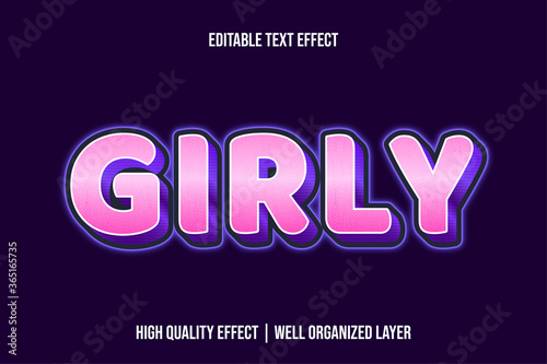 Girly Pink Text Effect Style