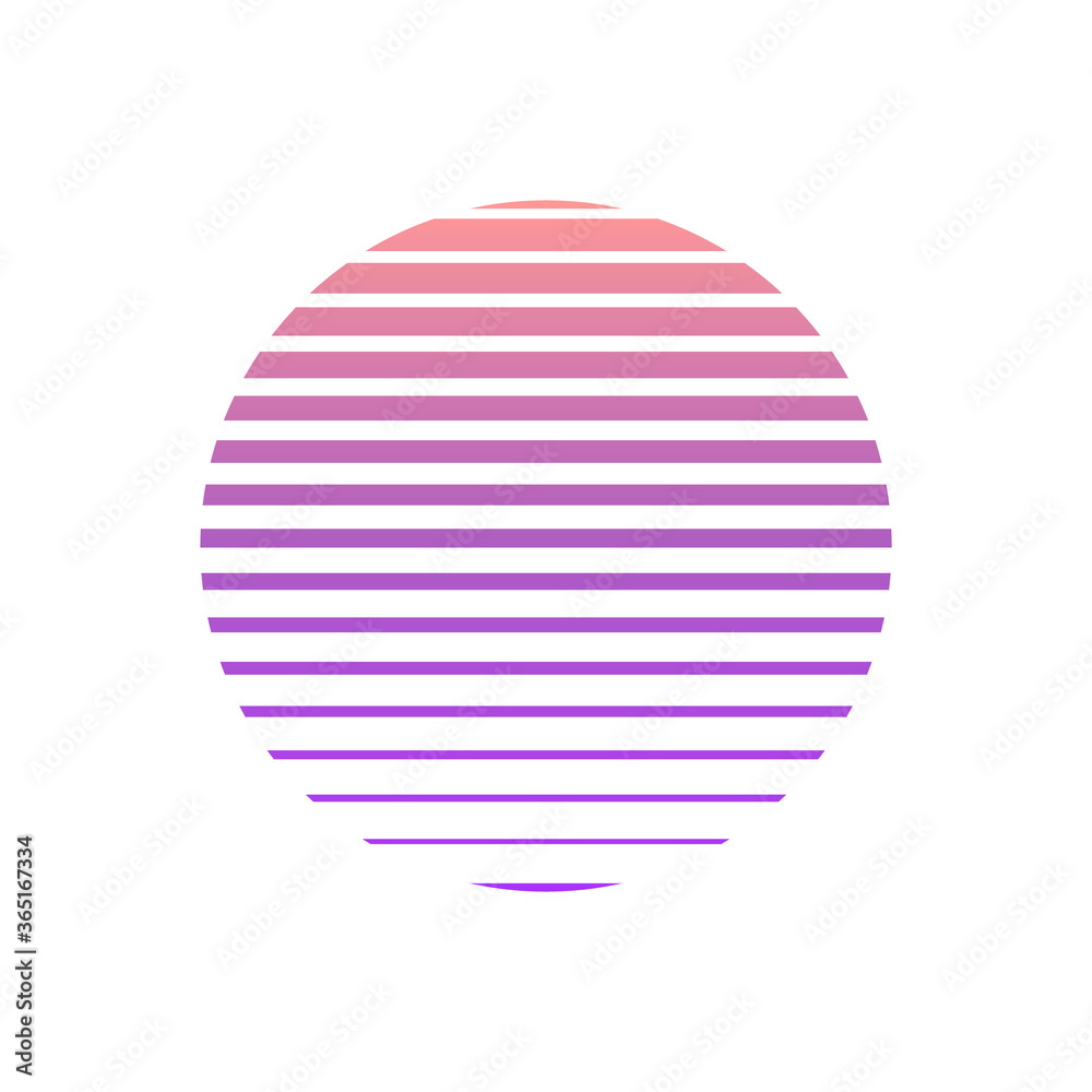Purple abstract round logo. Vector illustration.
