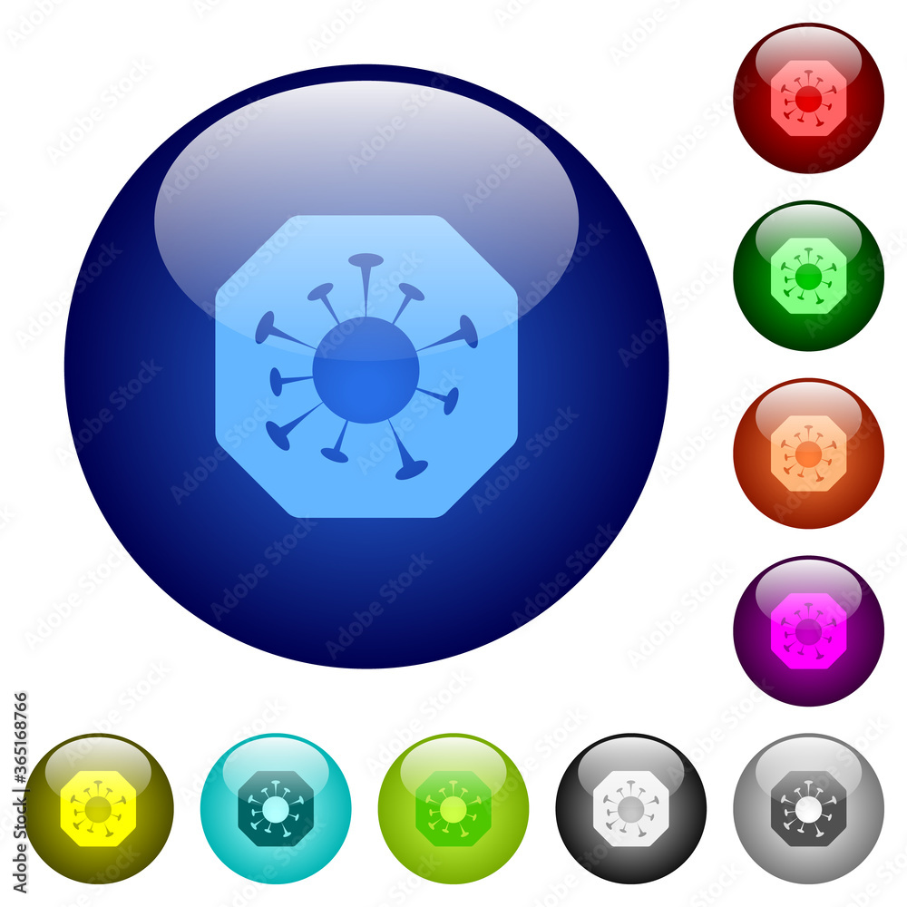 Stop covid color glass buttons Stop covid color glass buttons