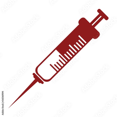 syringe with blood sample