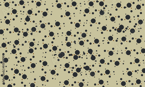 pattern dots color-chocolate on brown background  sweet dots of Seamless chocolate pattern with white dot. Decorative illustration  good for printing. Great for label  print  packaging  fabric. Small 