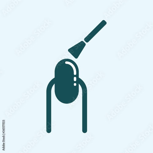 nail polish being applied to finger