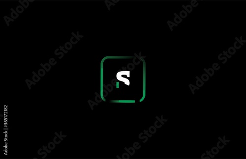 Letter S inside abstract square shape futuristic logo design © idrdesign