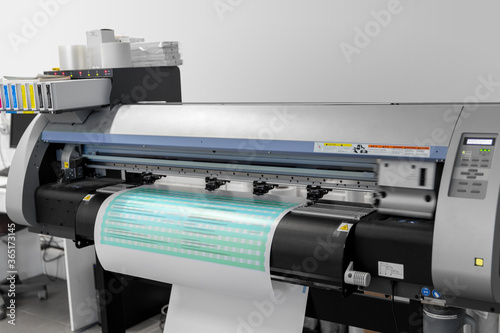 Plakat printing equipment and technology concept - large format printer
