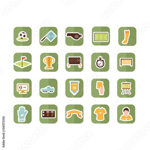 set of soccer icons