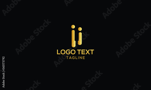 Alphabet icon logo design of the letter ii
