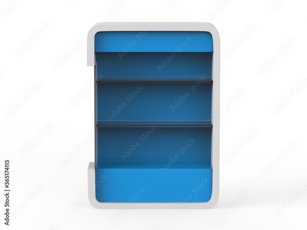 Display stand, retail display stand for product , display stands isolated on white background. 3d illustration Display stand, retail display stand for product , display stands isolated on white background. 3d illustration