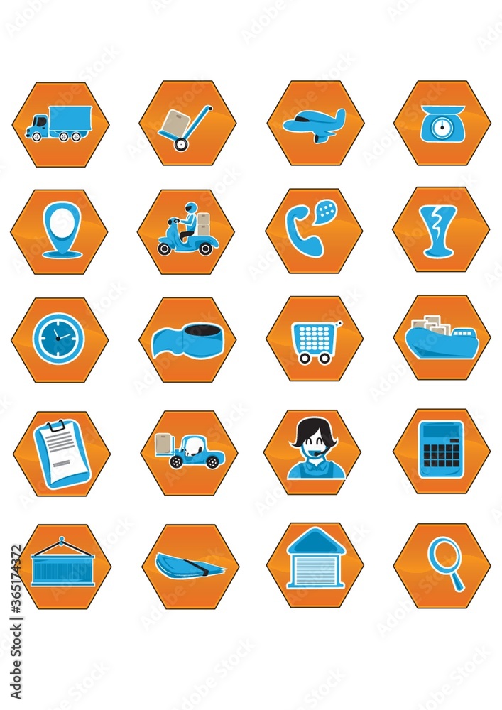 collection of shipping and logistic icons collection of shipping and logistic icons