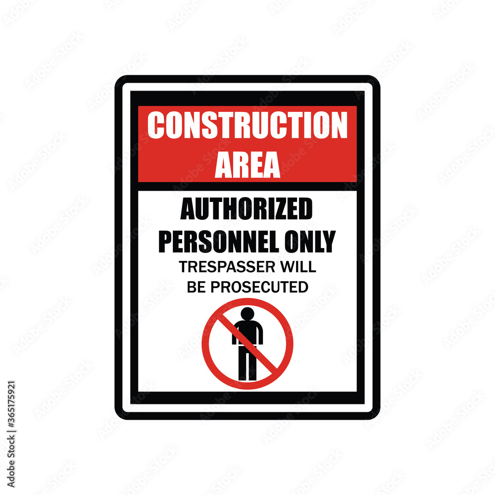 private property no trespassing warning sign for signboard or label. vector illustration