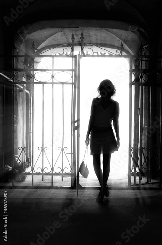 Girl in gate