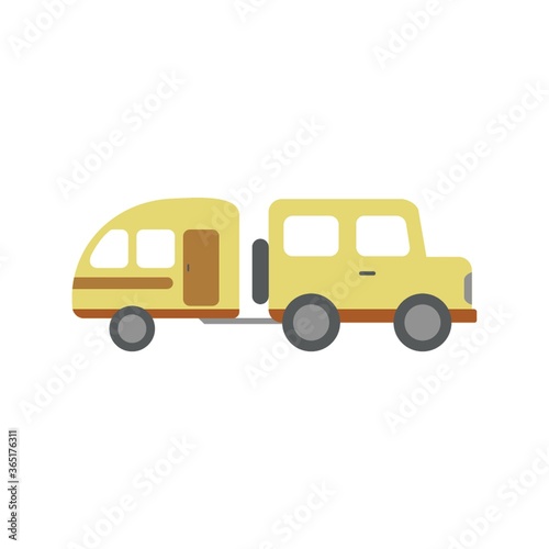 car with caravan