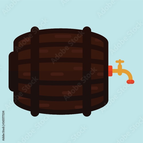 beer barrel with tap
