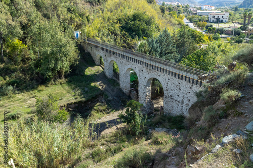 Roman aqueduct restored and built in stone