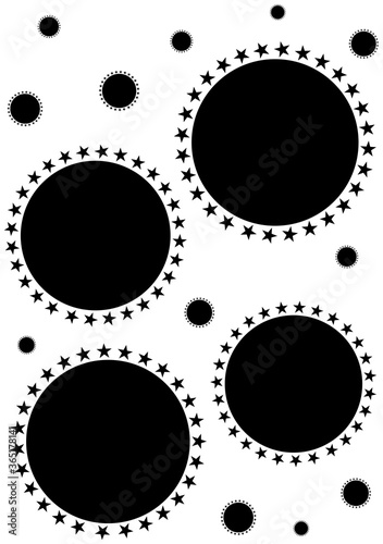 飛沫とウイルスのイメージのシンプルなデザインのフレーム イラスト ベクター	