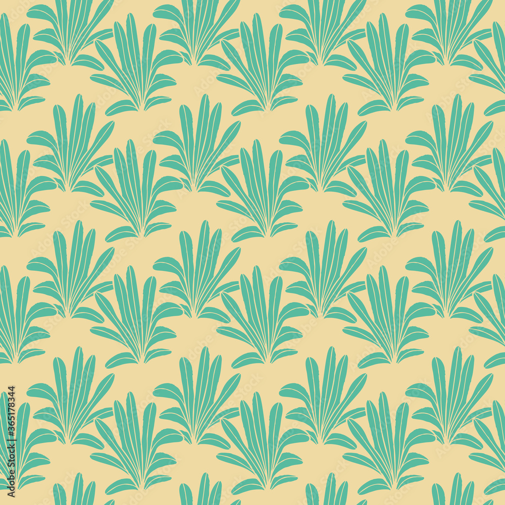Vector yellow green leaves, palms seamless pattern Vector yellow green leaves, palms seamless pattern