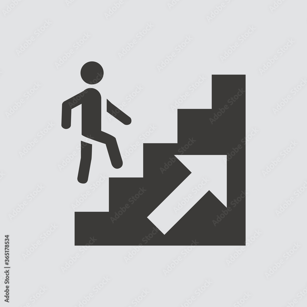 Career ladder icon isolated sign symbol and flat style for app, web and digital design. Vector illustration.