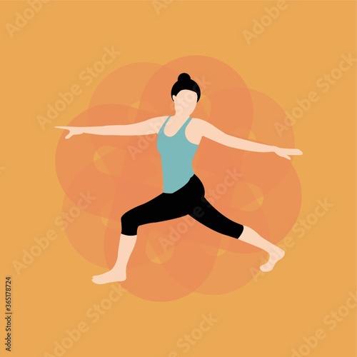 woman practising yoga