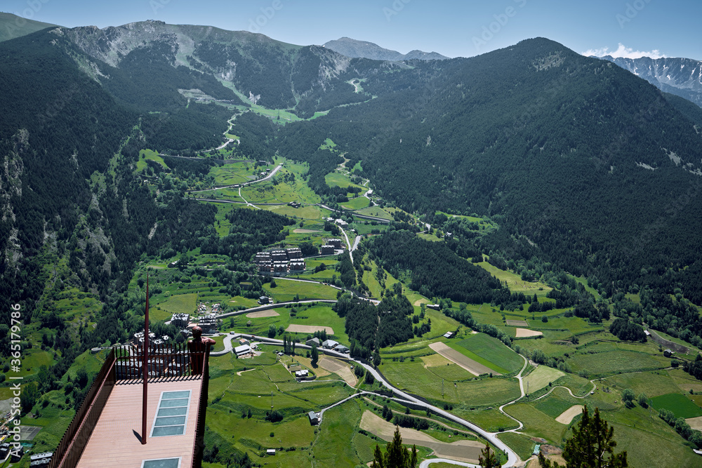 amazing view from the Roc Del Quer viewpoint in the Andorran Pyrenees